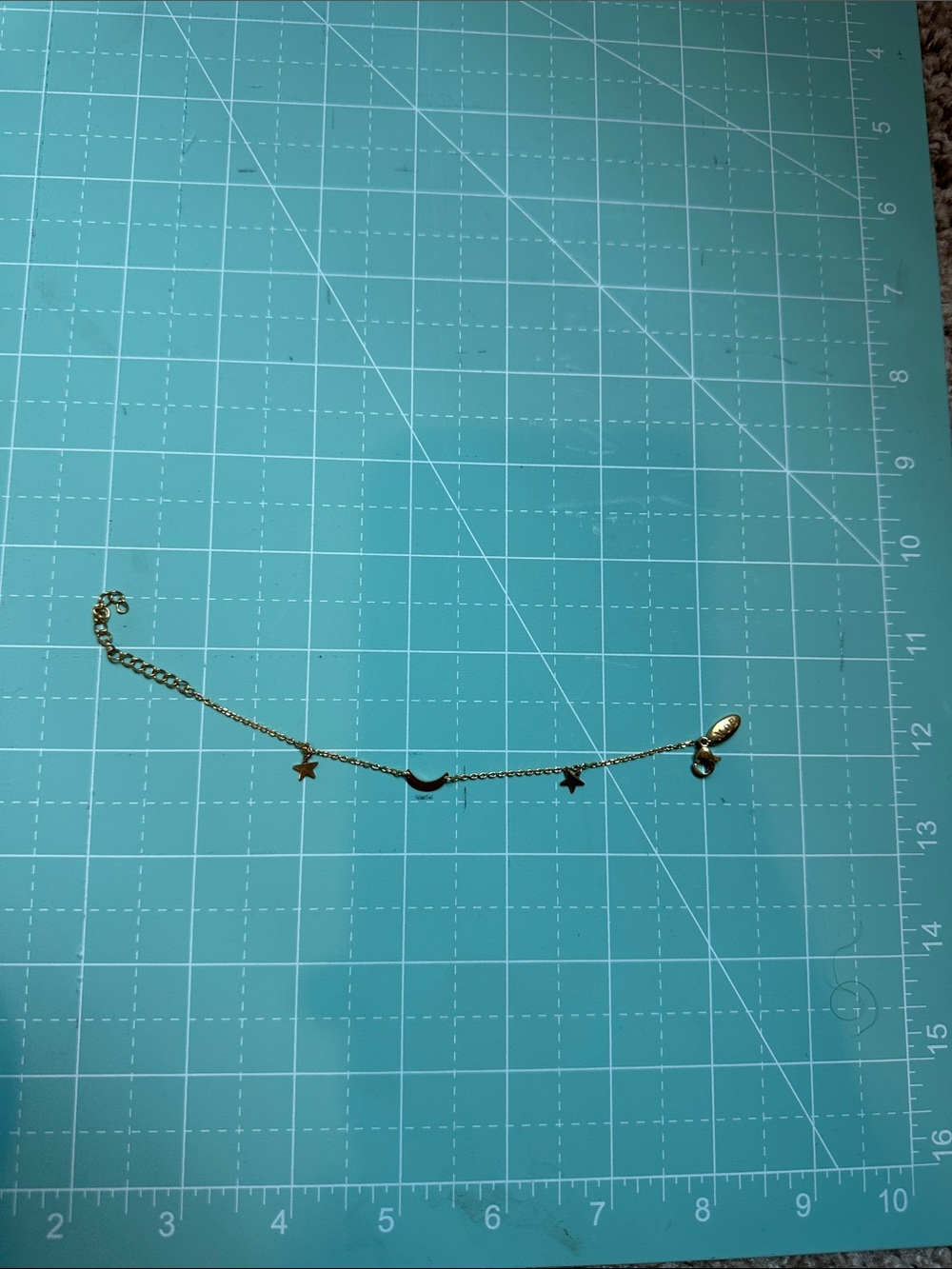 Delicate Gold Star & Moon Chain Bracelet